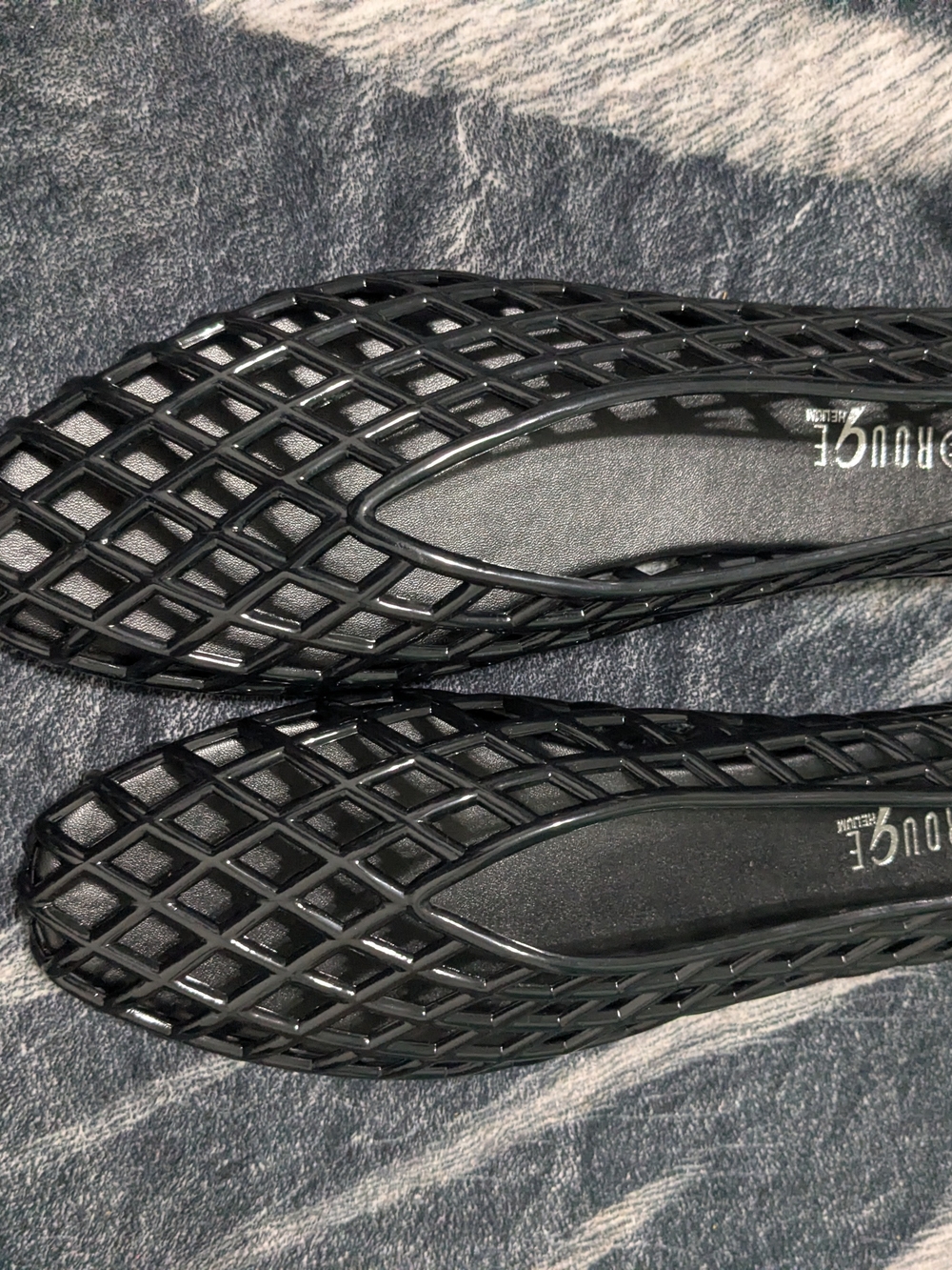 Classic Black Women's Lattice Ballet Flats - Unbranded